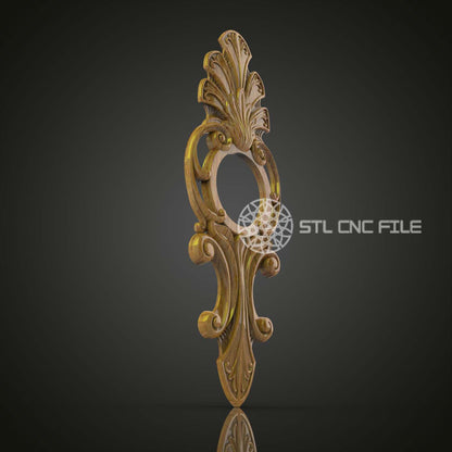 Carved Wood Clock - STL Model for CNC Router, Artcam, Aspire