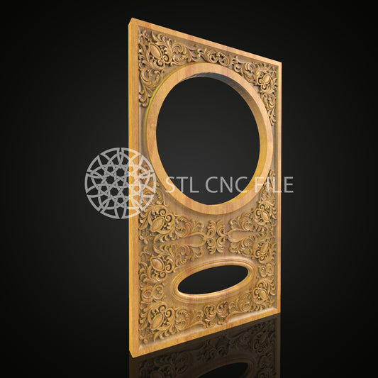 Decorative CNC Clock STL Model, Engraving Files, Classic Wall Clock Design, Wood Art, Router Patterns, Interior Decor Vector Art