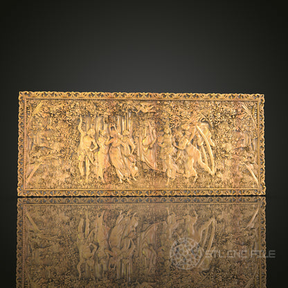 Ancient Greek Mythology 3D Relief STL File for CNC, Classical Pantheon Wood Wall Art