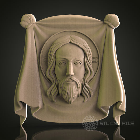 Detailed Jesus Christ 3D STL Model for CNC Router and 3D Printer - Religious Wall Art with PDF Download Link