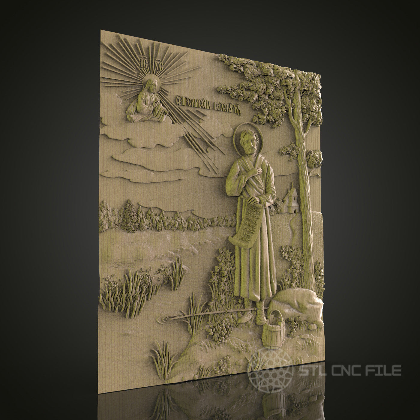 Exquisite CNC Wood Carving STL Model - 3D Printer & CNC Router Engraver Files for Art, Wall Decor, Aspire, Artcam