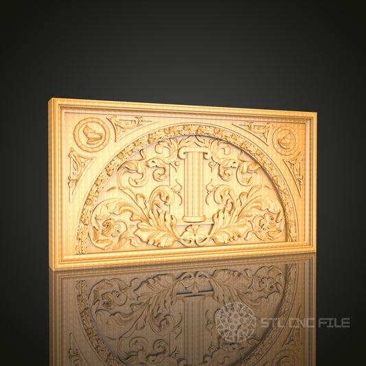 Custom Initial 'I' STL Model - CNC Router File for Wood Carving, Wall Art Decor - Compatible with Artcam, Aspire