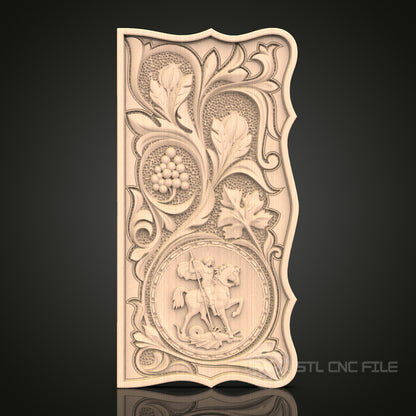 Saint George & Dragon STL File for CNC - Mythical Hero 3D Wood Carving Design