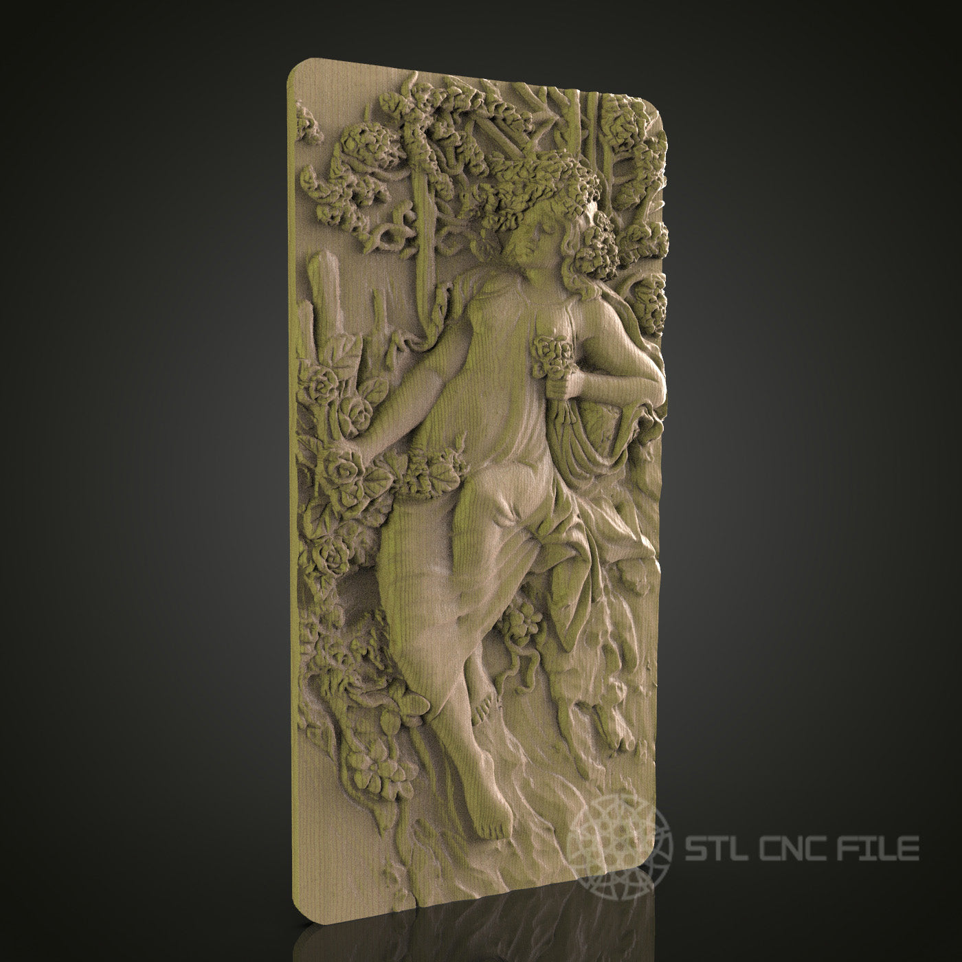Classical Female Figure Wall Art - STL Model for CNC Router, Engraver, Aspire, Artcam, 3D Printer