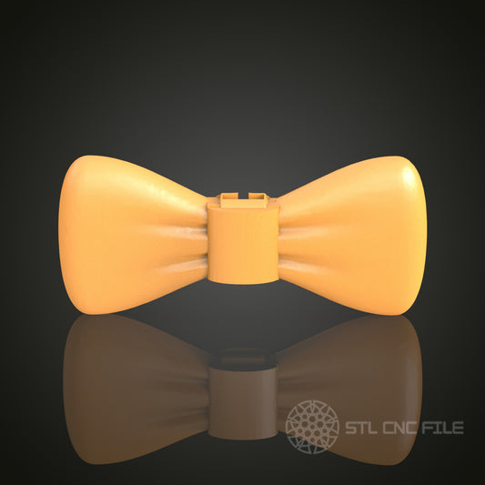 Minimalist Bow Tie STL Model, CNC Router File for Modern Accessories and Projects