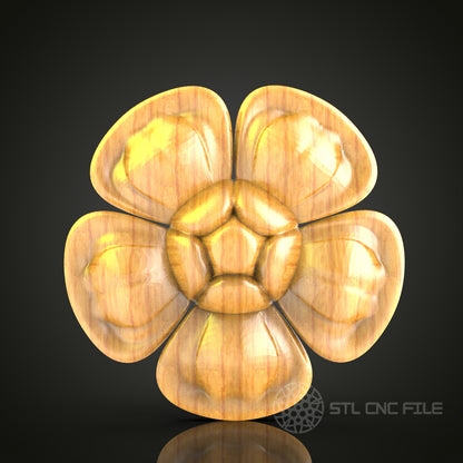 Botanical Harmony STL File – Exquisite CNC Router Design for Artcam & Aspire, Ideal for Decorative Art