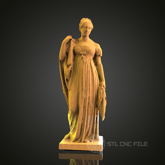 Classical Woman Statue - STL Model for CNC Router Engraver - Artcam, Aspire Compatible - Wood Art, Wall Decor, 3D Printer Ready