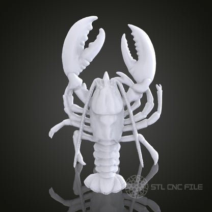 Detailed Lobster STL Model for CNC Router Engraver | Artcam & Aspire Compatible | 3D Printer Ready | Wood Art Wall Decor