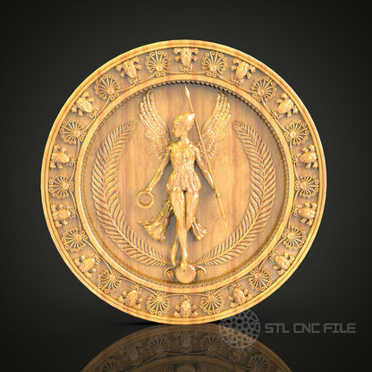 Angelic Herald Wall Art - 3D STL File for CNC Wood Carving