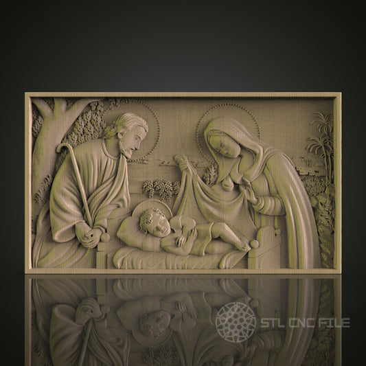 Exquisite CNC Wood Carving STL Model - 3D Printer & CNC Router Engraver Files for Art, Wall Decor, Aspire, Artcam