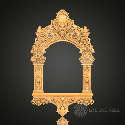 Ornate Arch Frame STL Model for CNC Router Engraver, Artcam, Aspire, 3D Printer