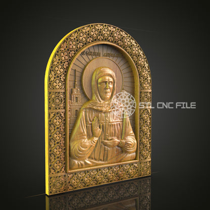 Stl Catherine CNC Relief Model - Wood Wall Art File for CNC Routers and Engravers, Artcam, Aspire Compatible