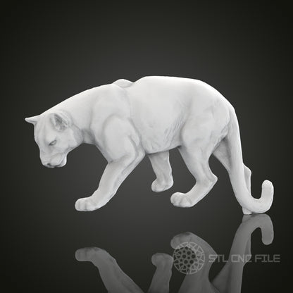 Majestic Panther STL Model for CNC Router Engraver, Artcam, Aspire, 3D Printer - Wood, Wall Decor, Art