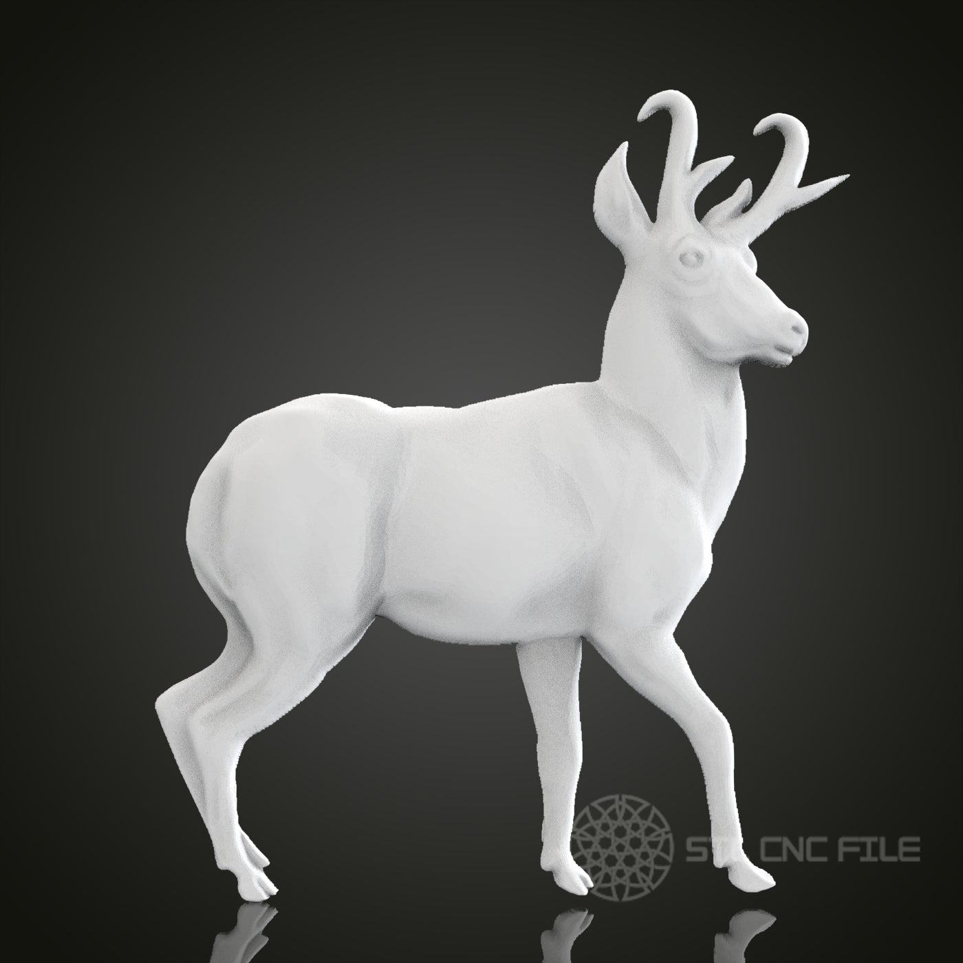 Majestic Deer 3D STL Model for CNC Router Engraver, Artcam, Aspire, CNC Files, Wood Art Wall Decor, 3D Printer