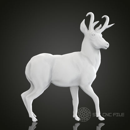 Majestic Deer 3D STL Model for CNC Router Engraver, Artcam, Aspire, CNC Files, Wood Art Wall Decor, 3D Printer