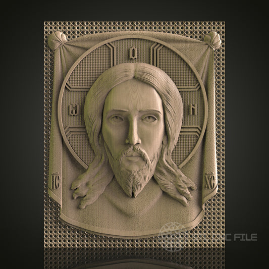 Divine Jesus Christ 3D STL Model for CNC and 3D Printing - Spiritual Wall Art with PDF Link