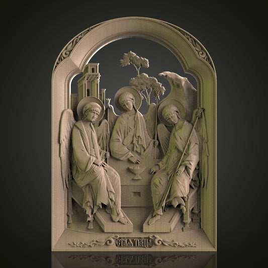 3D Religious Icon STL for CNC Carving and 3D Printing, Artcam, Aspire, Wall Decor, CNC Files, Wood Art