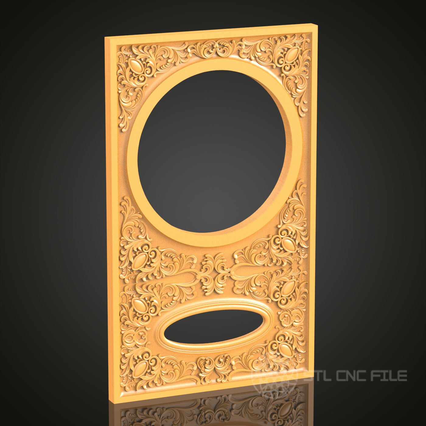 Intricate 3D Frame STL Model for CNC Router Engraver | Artcam, Aspire | Wood Art Decor | 3D Printer Ready