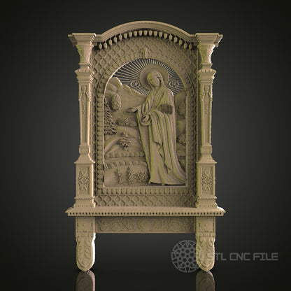 Intricate Religious Wall Art - STL Model for CNC Router Engraver, Artcam, Aspire, 3D Printer