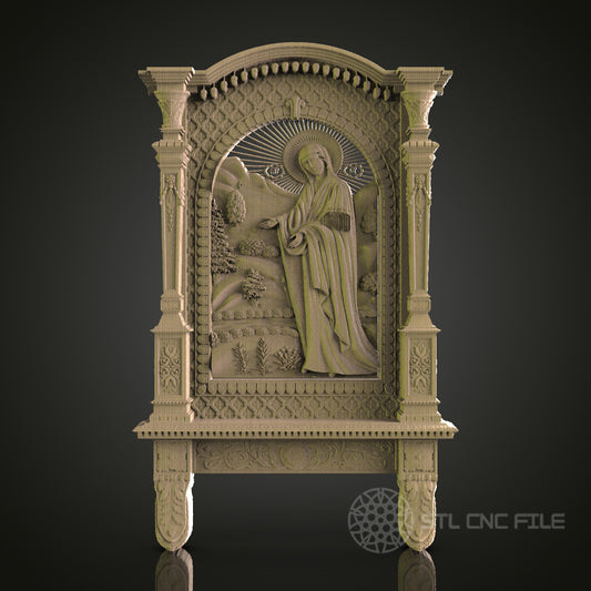 Intricate Religious Wall Art - STL Model for CNC Router Engraver, Artcam, Aspire, 3D Printer