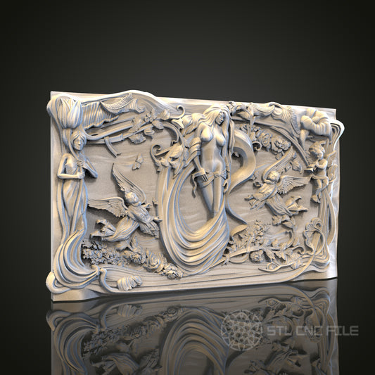 Venus Relief STL Model for CNC Router Engraver, Artcam, Aspire, Wood Wall Decor, 3D Printer