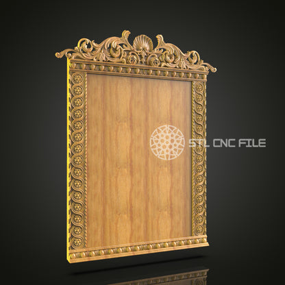 Exquisite Wood Panel CNC Router Engraved with Elegant Border Design - Perfect for Wall Decor & Art Enthusiasts