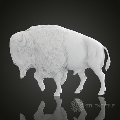 Majestic Buffalo STL Model for CNC Router Engraver, Artcam, Aspire, 3D Printer - Wood, Wall Decor, Art