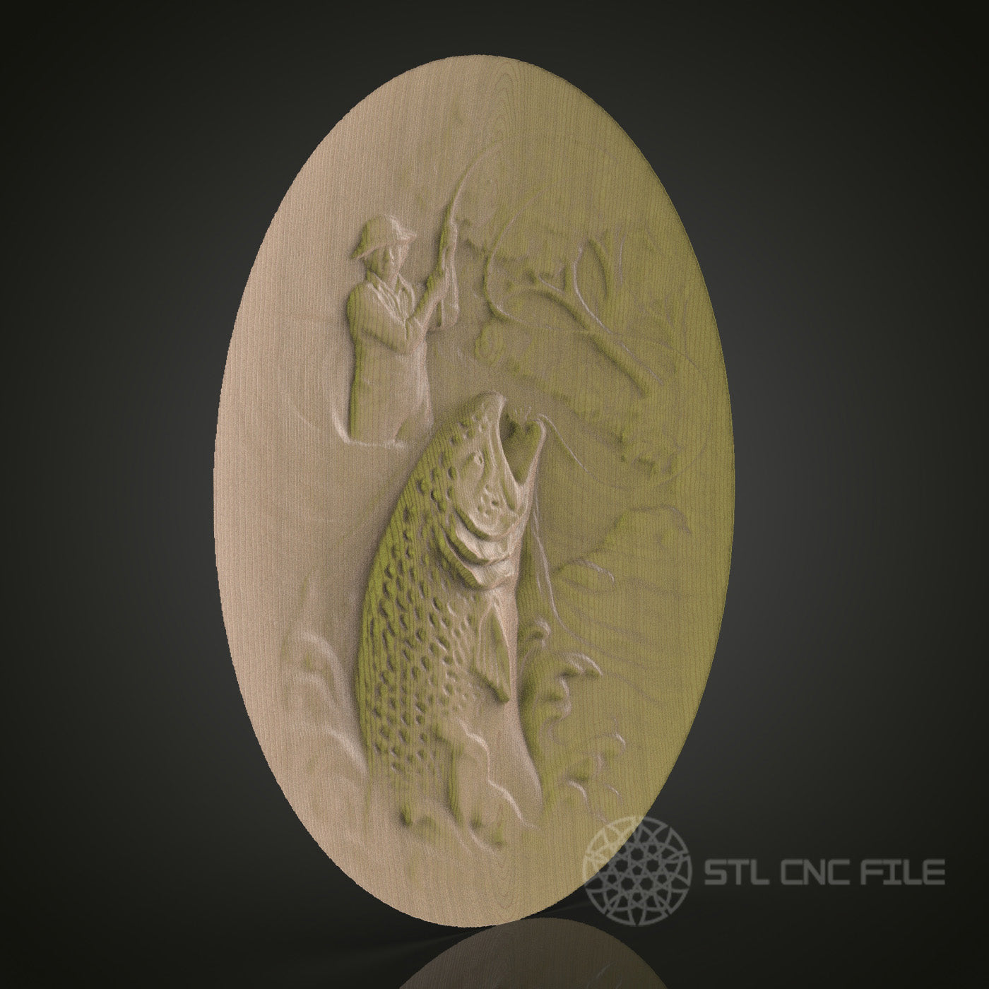 Detailed CNC Wood Carving STL Model - 3D Printer & CNC Router Engraver Files for Art, Wall Decor, Aspire, Artcam"