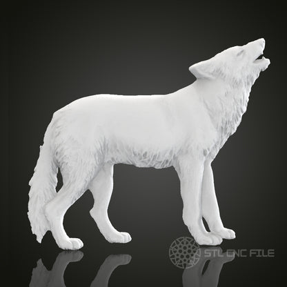 Wolf STL Model for CNC Router Engraver, Artcam, Aspire, CNC Files, Wood Art Wall Decor, 3D Printer