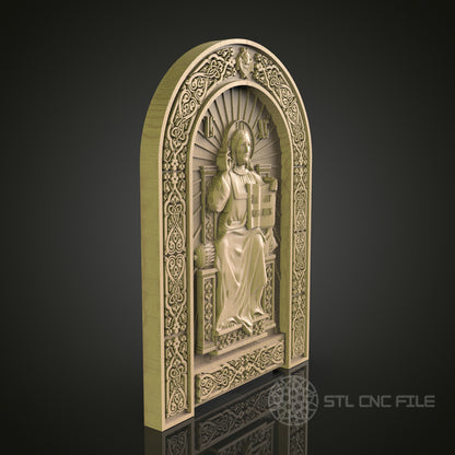 Intricate Religious Relief STL Model for CNC Router, Aspire, Artcam, 3D Printer, Wall Decor, Wood Art