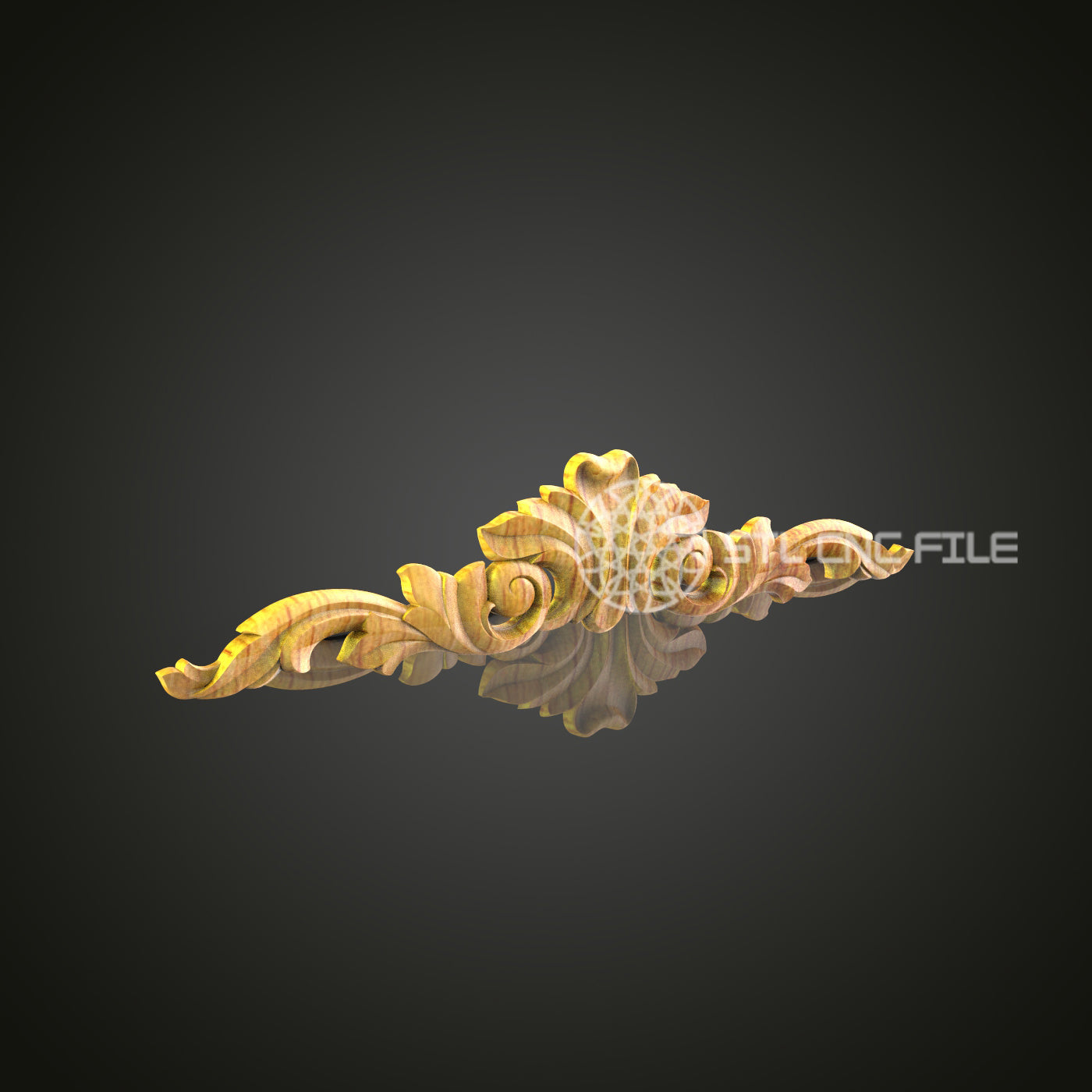 Elegant Baroque Style STL Model for CNC Routers - Wood Art, Wall Decor, Digital File