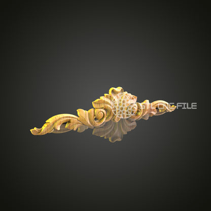 Elegant Baroque Style STL Model for CNC Routers - Wood Art, Wall Decor, Digital File