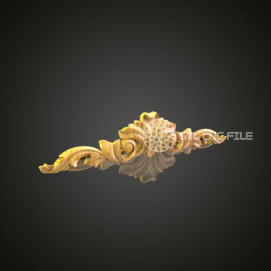 Elegant Baroque Style STL Model for CNC Routers - Wood Art, Wall Decor, Digital File