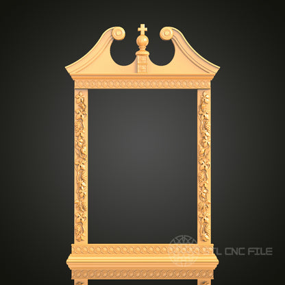 Ornate Religious Frame STL Model for CNC Router Engraver, Artcam, Aspire, Wood Art, Wall Decor, 3D Printer