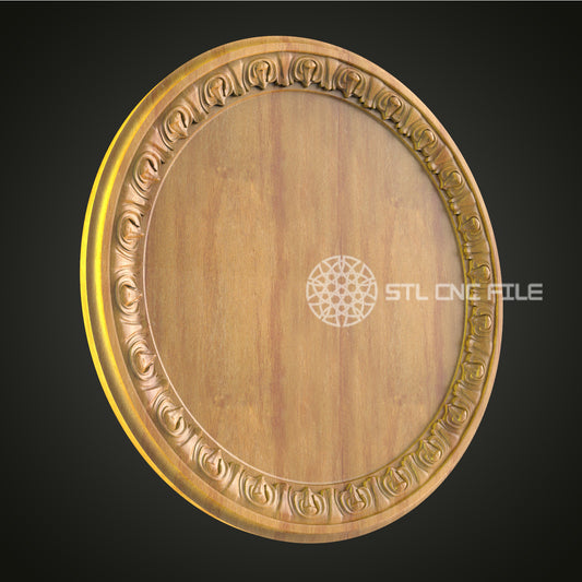 Classic Gilded Circular Frame - CNC Router STL File, Timeless Mirror or Art Frame