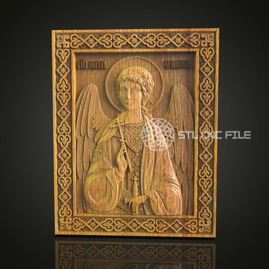 Archangel CNC STL File - Decorative Angelic Icon, Spiritual Art, CNC Router Model