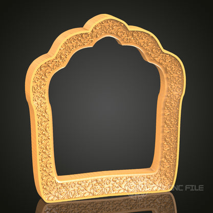 Intricate Scalloped Frame STL Model for CNC Router Engraver, Artcam, Aspire, Wood Art, Wall Decor, 3D Printer