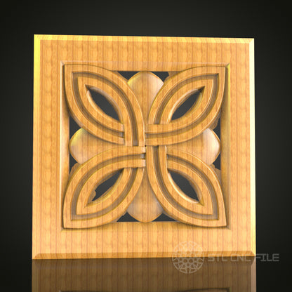 Ornate Wood Panel CNC STL Model – Elegant Wall Art for Home Decor