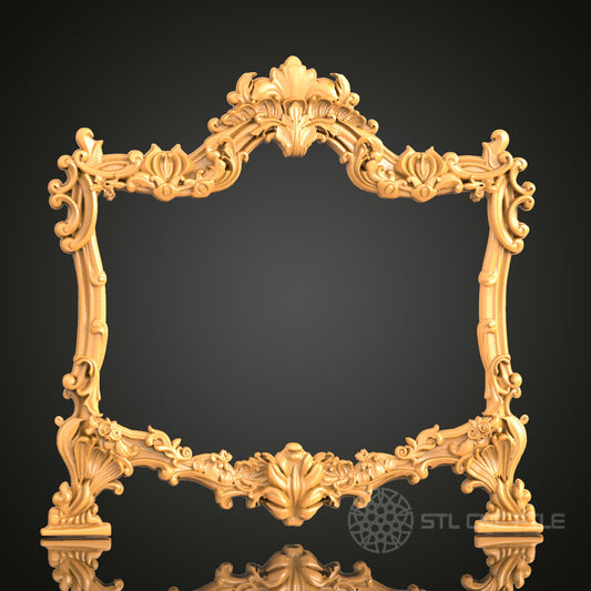 Ornate Archway Scroll Frame STL Model – Perfect for Elegant CNC and 3D Printing Projects
