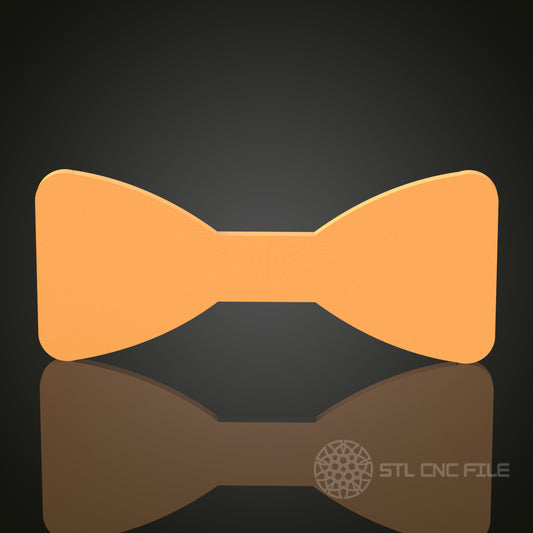 Simple Modern Bow Tie STL Model, CNC Router File for Stylish Accessories and Projects
