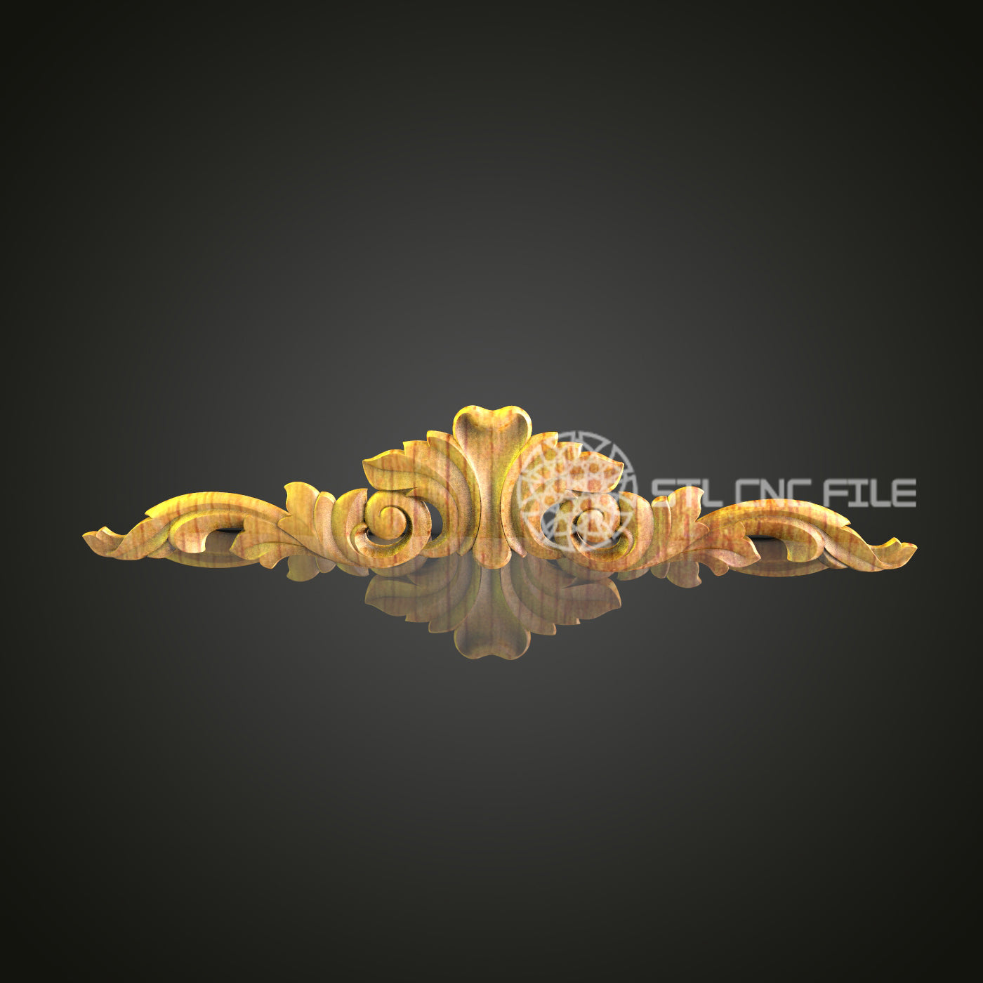 Elegant Baroque Style STL Model for CNC Routers - Wood Art, Wall Decor, Digital File