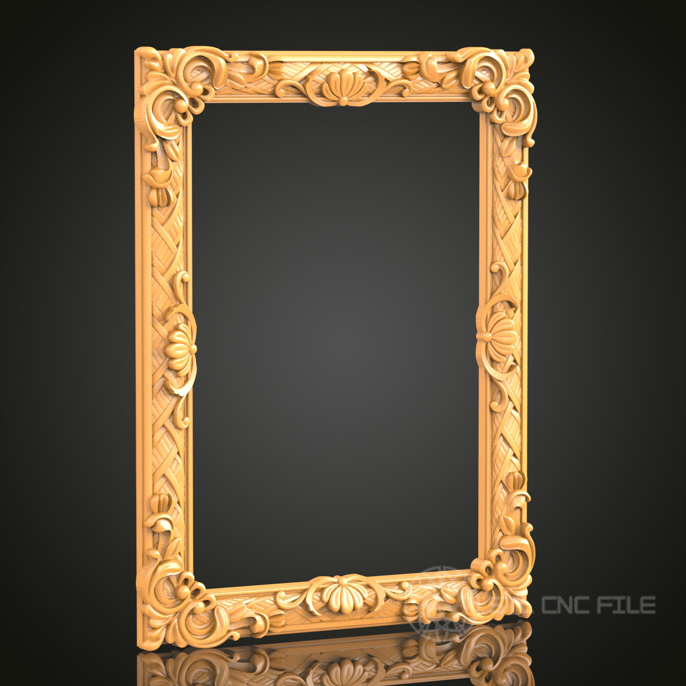 Intricate 3D Frame Design for CNC Router  STL Model for Artcam & Aspire  Woodworking, Wall Decor  CNC Files
