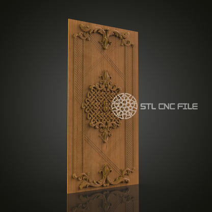 Intricate 3D Carved Ornate Panel STL File for CNC and 3D Printing - Decorative Relief Art, Home Decor, Digital Download