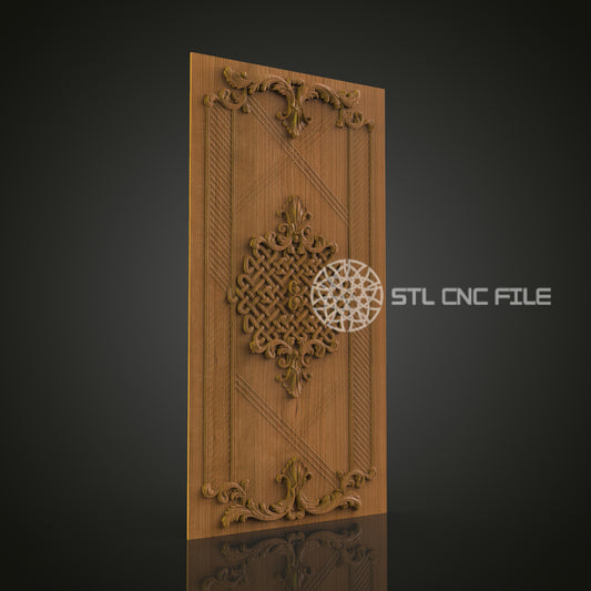 Intricate 3D Carved Ornate Panel STL File for CNC and 3D Printing - Decorative Relief Art, Home Decor, Digital Download