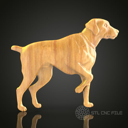 Labrador Dog 3D STL Model for CNC Router - Canine Wood Carving Digital File, Pet Art Decor