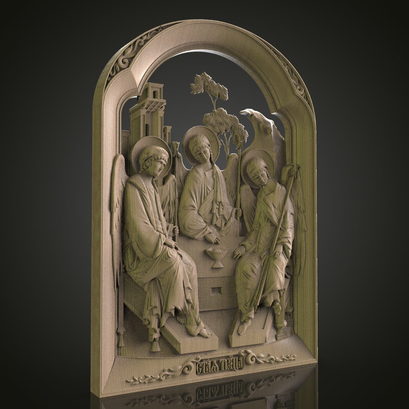 3D Religious Icon STL for CNC Carving and 3D Printing, Artcam, Aspire, Wall Decor, CNC Files, Wood Art