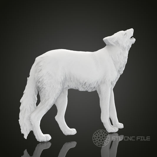 Wolf STL Model for CNC Router Engraver, Artcam, Aspire, CNC Files, Wood Art Wall Decor, 3D Printer