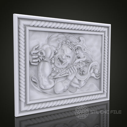 Fierce Demon 3D Relief Art for CNC Router, Artcam, Aspire, Wall Decor, STL Model, Compatible with 3D Printers