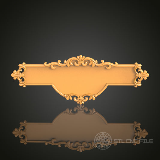 Ornate Name Plate - STL Model for CNC Router and 3D Printing - Artcam, Aspire Compatible