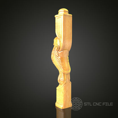Eagle Handle STL Model for CNC Router - Perfect for Furniture Decoration, Artcam, Aspire, Custom Woodwork